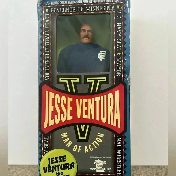 New 1999 JESSE VENTURA MN Governor Man of Action Figure Doll CP Football Coach - Picture 1 of 5